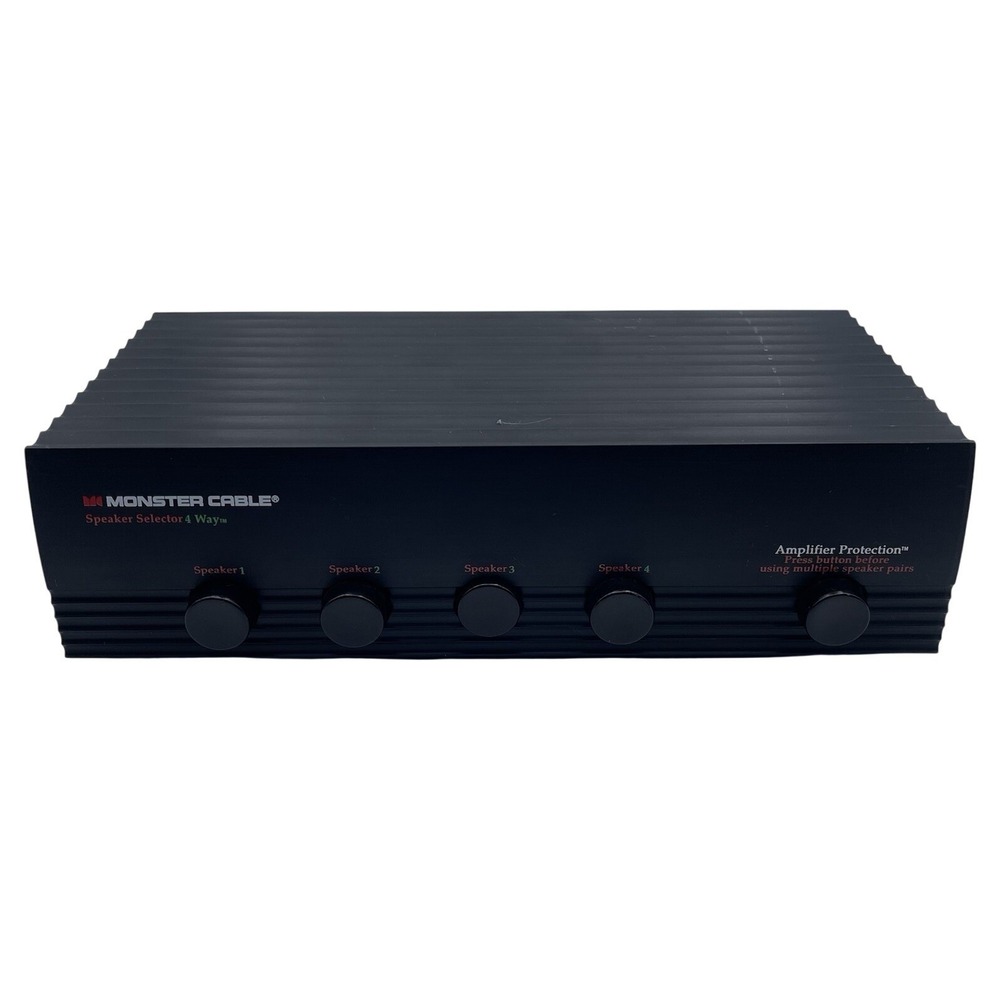 Monster Cable 4-Way Speaker Selector Switch Audio Control‎
